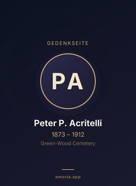Gedenkportrait von Peter P. Acritelli