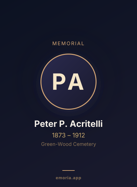 Memorial portrait of Peter P. Acritelli