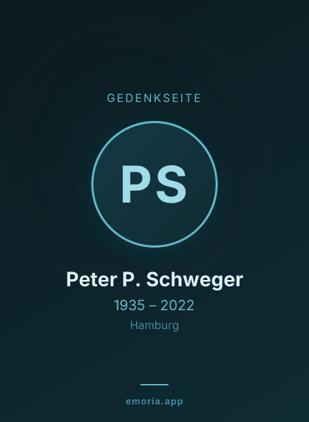 Gedenkportrait von Peter P. Schweger