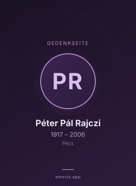Gedenkportrait von Péter Pál Rajczi