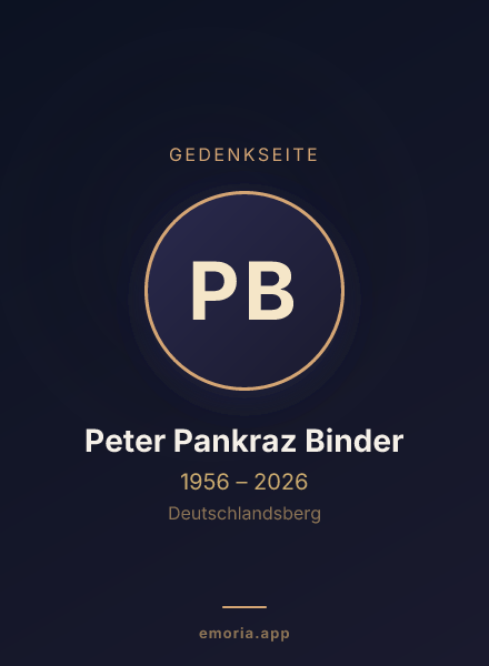 Gedenkportrait von Peter Pankraz Binder