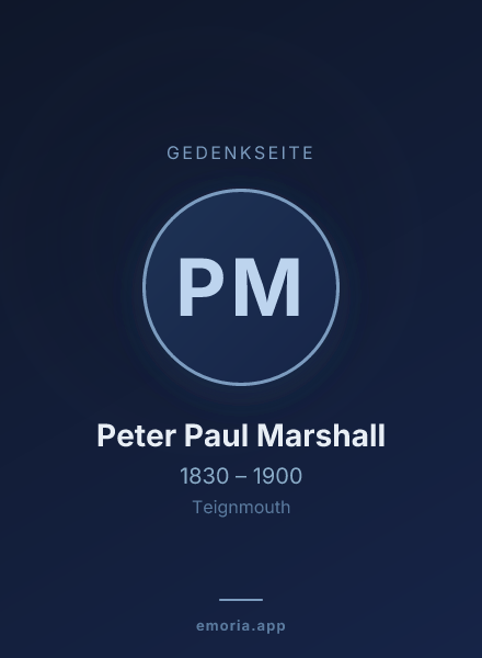 Gedenkportrait von Peter Paul Marshall