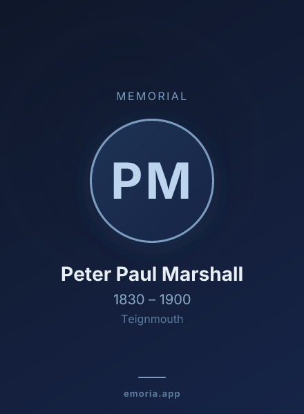Memorial portrait of Peter Paul Marshall
