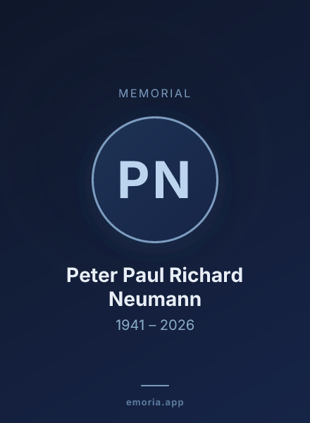 Memorial portrait of Peter Paul Richard Neumann