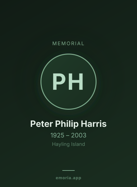 Memorial portrait of Peter Philip Harris