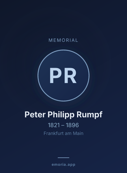 Memorial portrait of Peter Philipp Rumpf