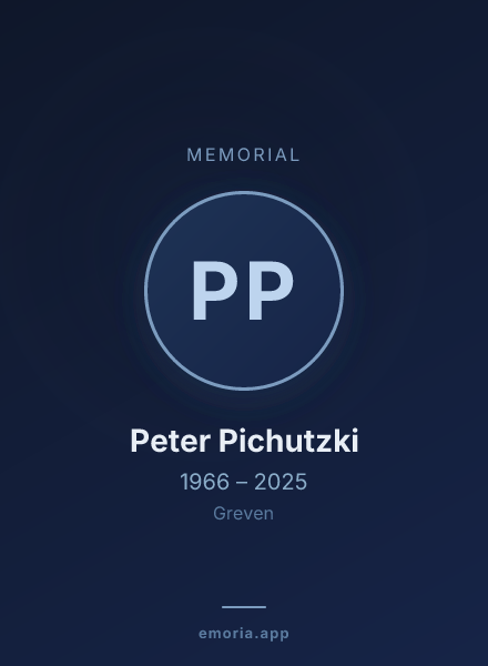 Memorial portrait of Peter Pichutzki