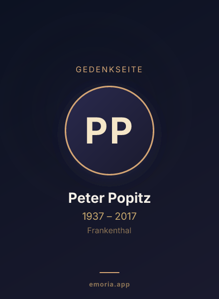 Gedenkportrait von Peter Popitz