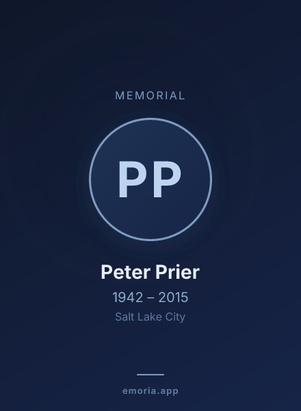 Memorial portrait of Peter Prier