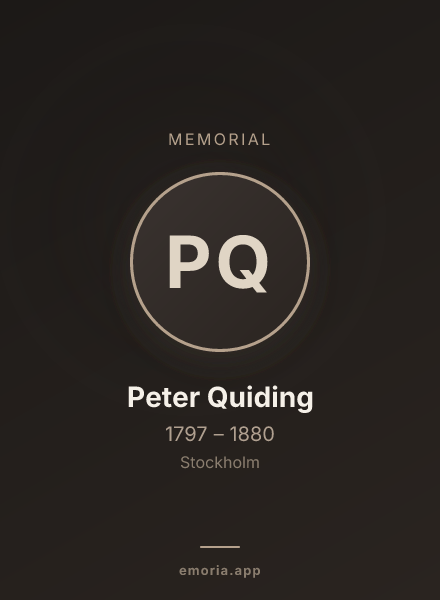 Memorial portrait of Peter Quiding