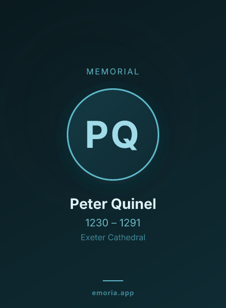 Memorial portrait of Peter Quinel