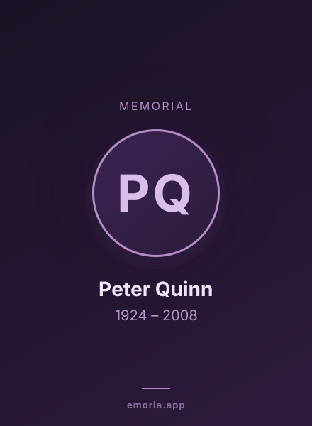 Memorial portrait of Peter Quinn