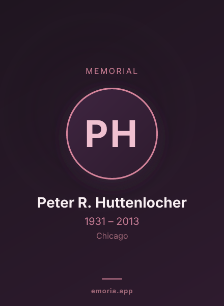 Memorial portrait of Peter R. Huttenlocher