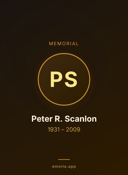 Memorial portrait of Peter R. Scanlon