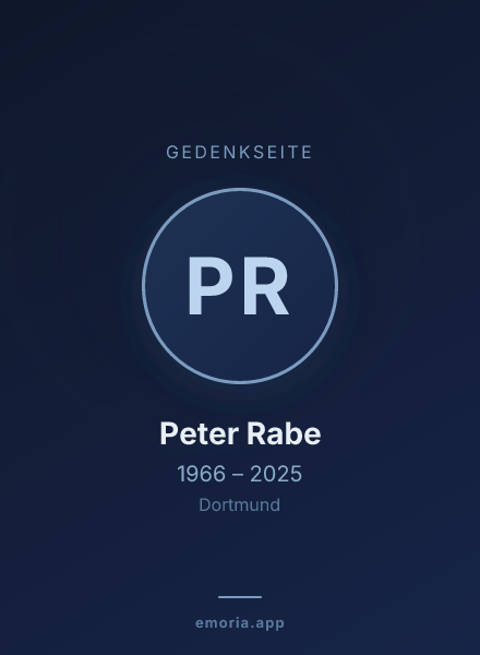 Gedenkportrait von Peter Rabe