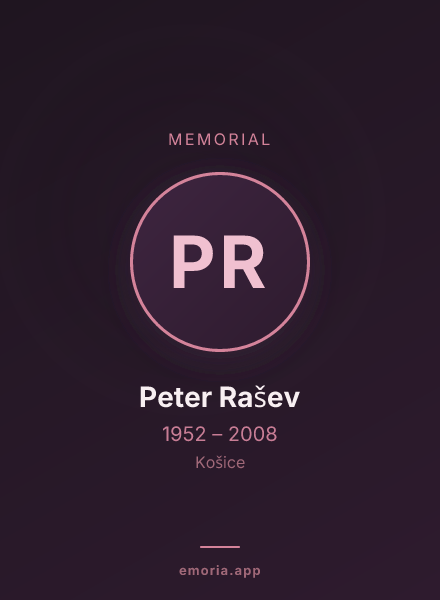 Memorial portrait of Peter Rašev
