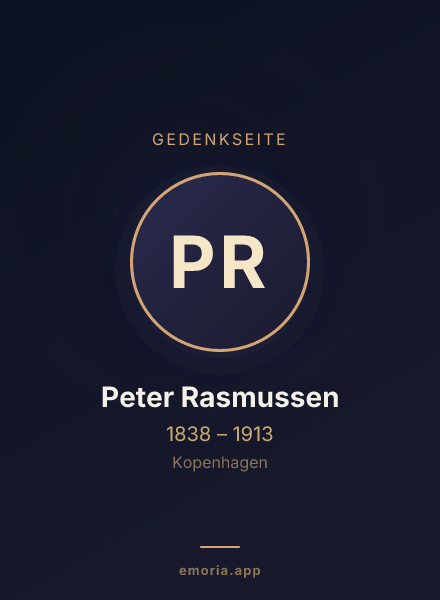 Gedenkportrait von Peter Rasmussen