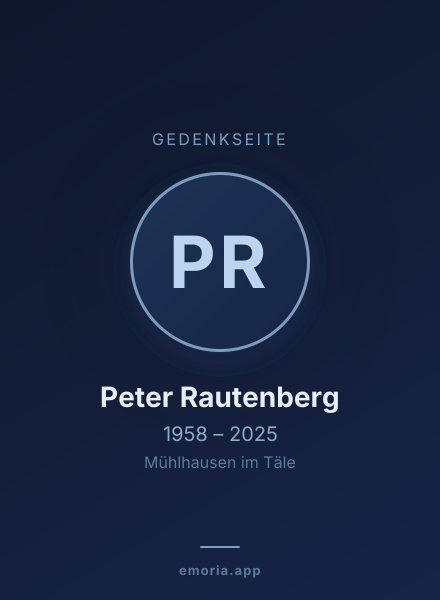 Gedenkportrait von Peter Rautenberg
