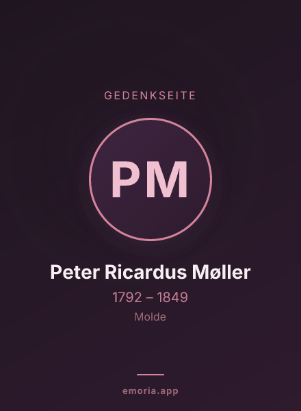 Gedenkportrait von Peter Ricardus Møller