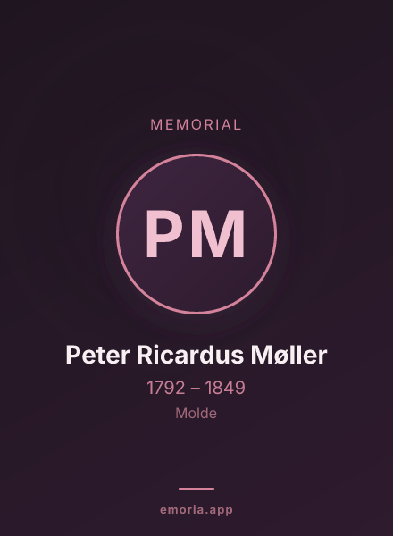 Memorial portrait of Peter Ricardus Møller
