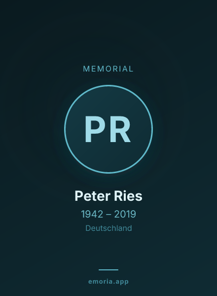 Memorial portrait of Peter Ries