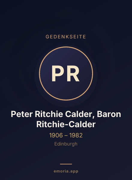 Gedenkportrait von Peter Ritchie Calder, Baron Ritchie-Calder