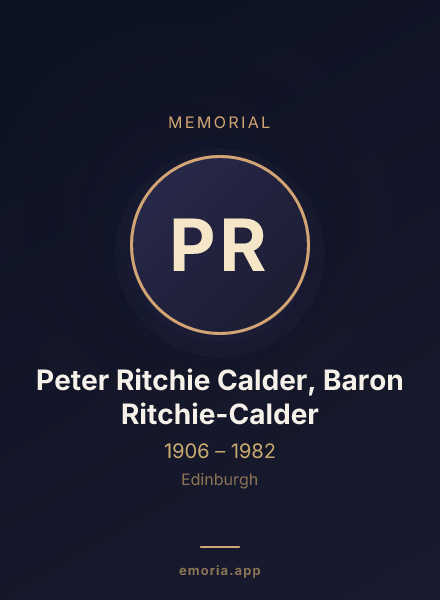 Memorial portrait of Peter Ritchie Calder, Baron Ritchie-Calder