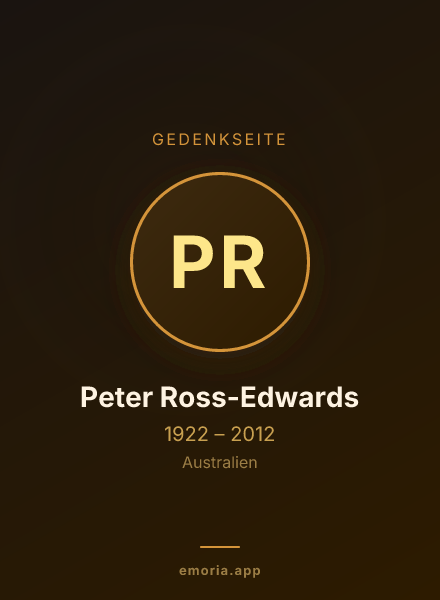 Gedenkportrait von Peter Ross-Edwards