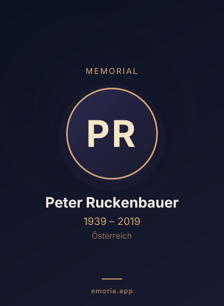Memorial portrait of Peter Ruckenbauer