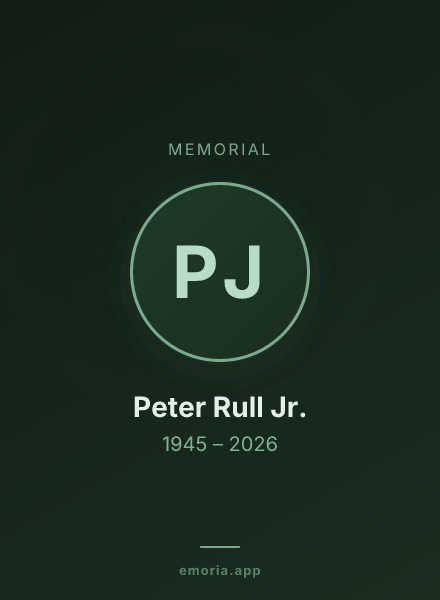 Memorial portrait of Peter Rull Jr.