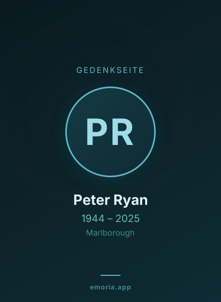Gedenkportrait von Peter Ryan