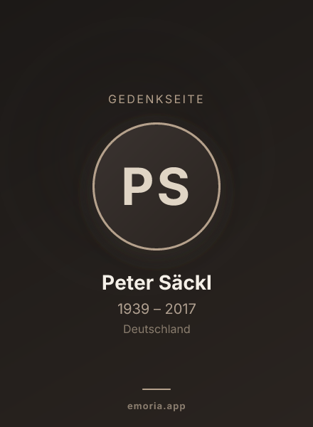 Gedenkportrait von Peter Säckl