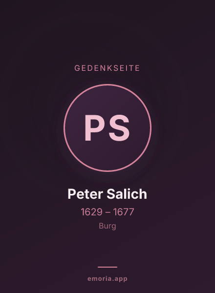 Gedenkportrait von Peter Salich