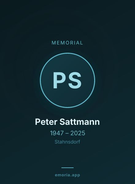 Memorial portrait of Peter Sattmann