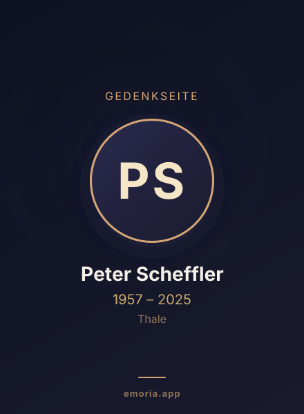 Gedenkportrait von Peter Scheffler