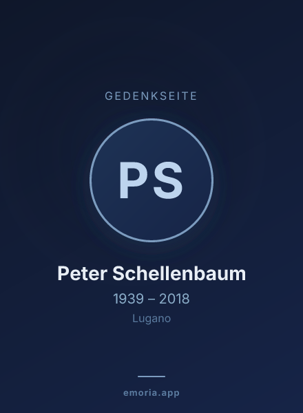 Gedenkportrait von Peter Schellenbaum