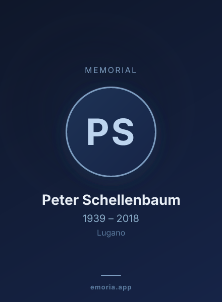 Memorial portrait of Peter Schellenbaum