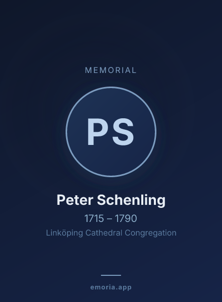 Memorial portrait of Peter Schenling