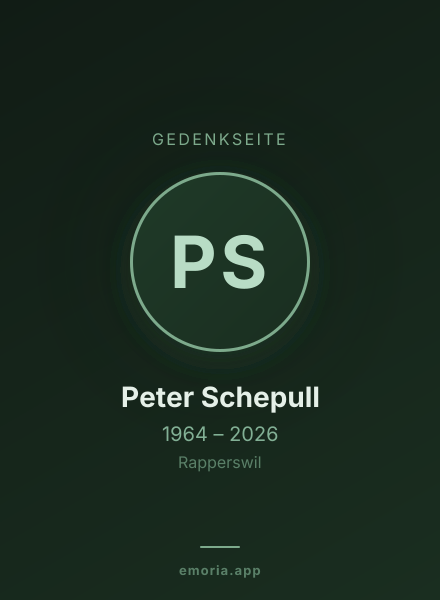 Gedenkportrait von Peter Schepull