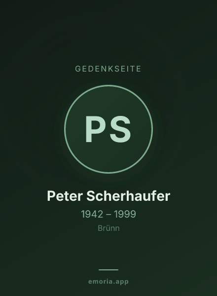 Gedenkportrait von Peter Scherhaufer