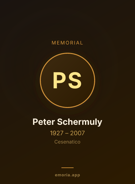 Memorial portrait of Peter Schermuly