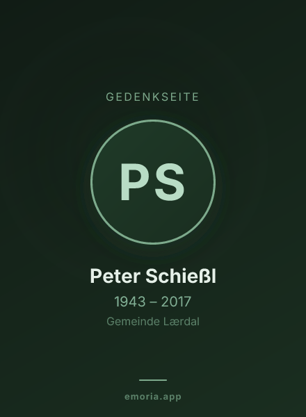 Gedenkportrait von Peter Schießl