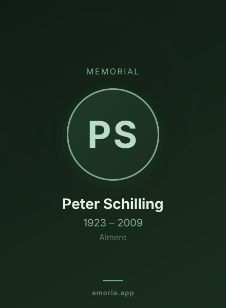 Memorial portrait of Peter Schilling
