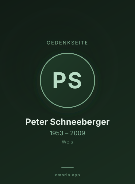 Gedenkportrait von Peter Schneeberger