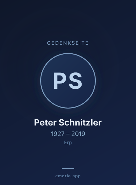 Gedenkportrait von Peter Schnitzler