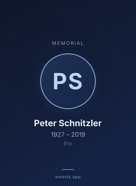 Memorial portrait of Peter Schnitzler
