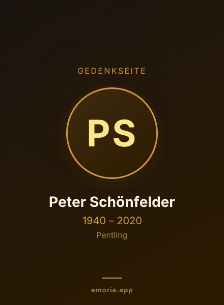 Gedenkportrait von Peter Schönfelder