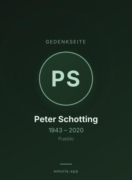 Gedenkportrait von Peter Schotting