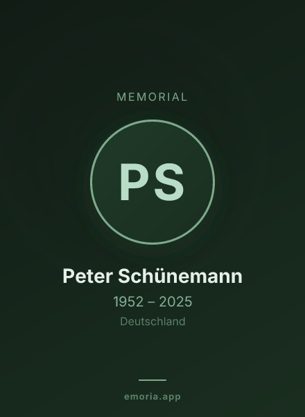 Memorial portrait of Peter Schünemann