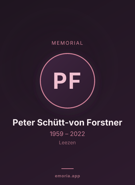 Memorial portrait of Peter Schütt-von Forstner